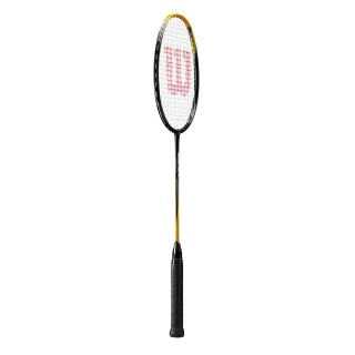Wilson Badmintonschläger Recon 270 (flexibel, kopflastig) schwarz/gelb - besaitet -